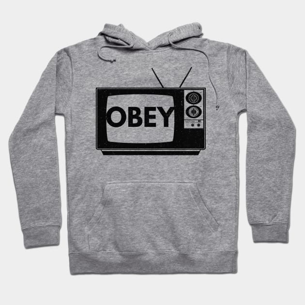 Obey TV (vintage distressed) Hoodie by blueversion